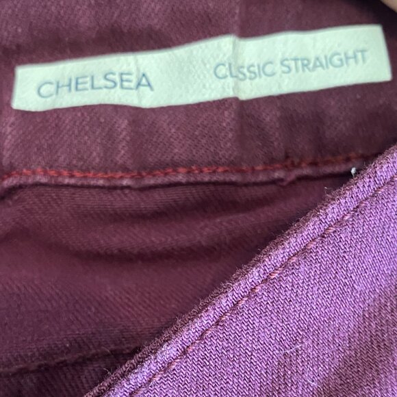 Women’s Code Bleu Chelsea Classic Straight Jeans Sz 8 Burgundy/Maroon Red #330L - Picture 10 of 13